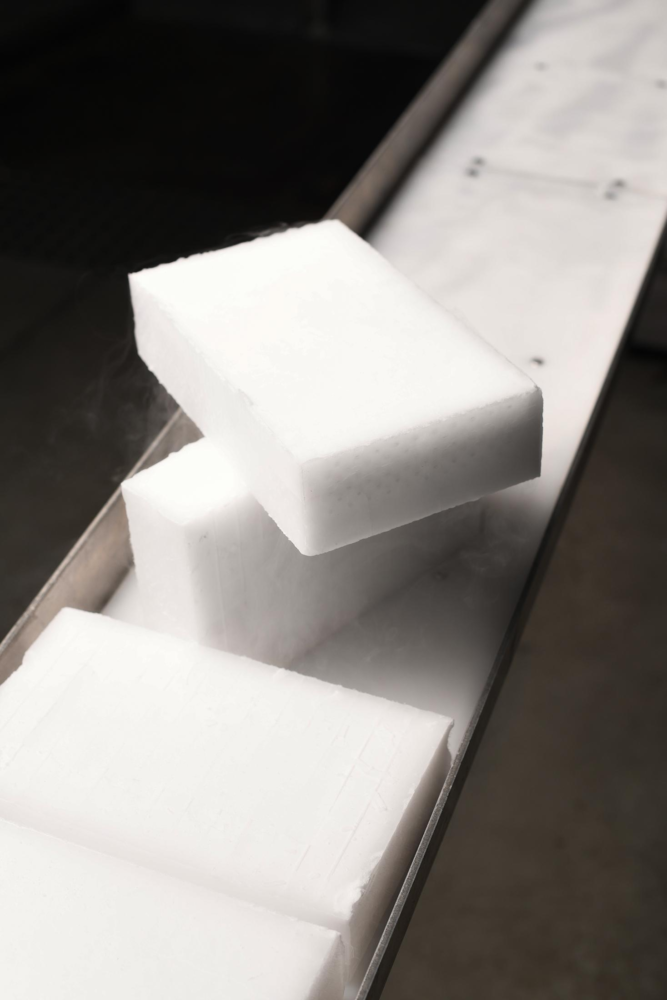 Blocs de glace carbonique pour transport alimentaire